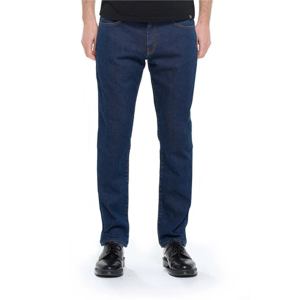 Aviator Style + Function Mens Straight Leg Jeans Dark Wash Indigo Blue 36x32 USA